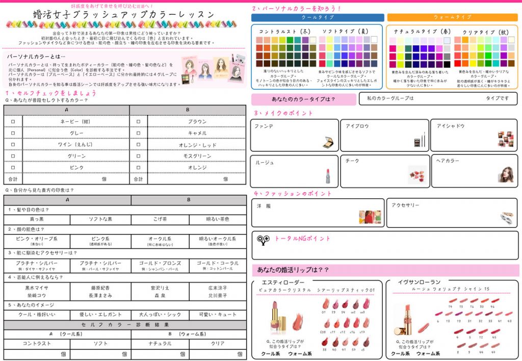 婚活パーソナルシート